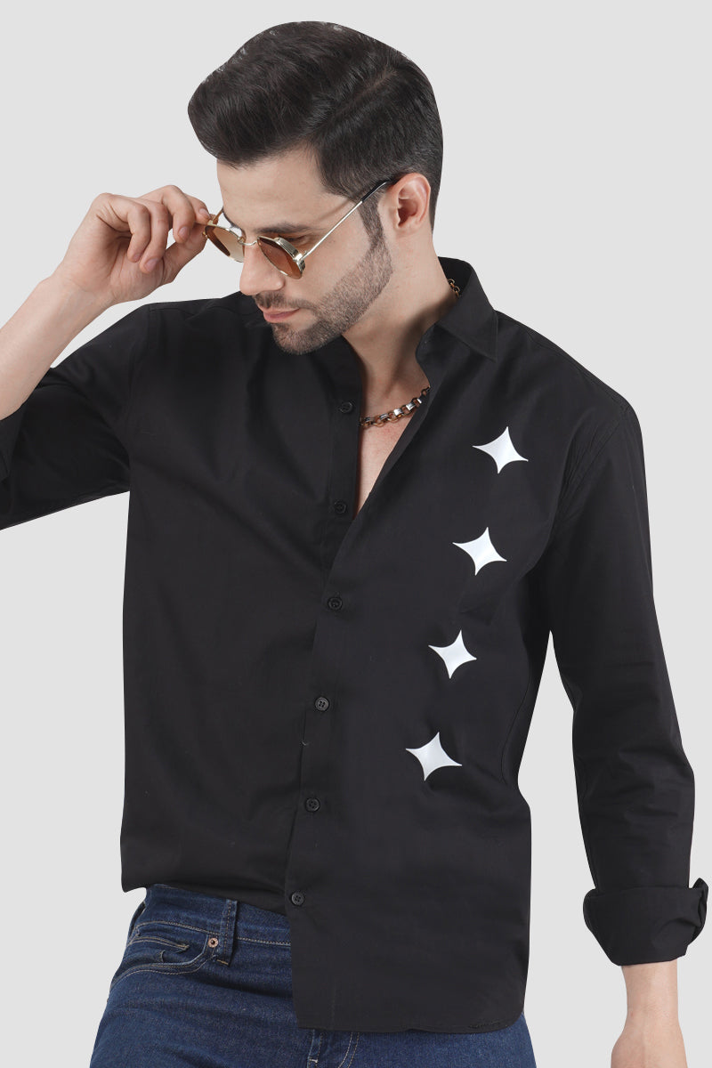 Black designer dress shirt online