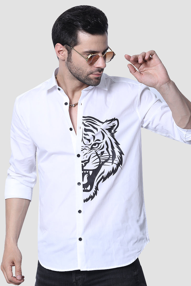 Designer white button up shirt online